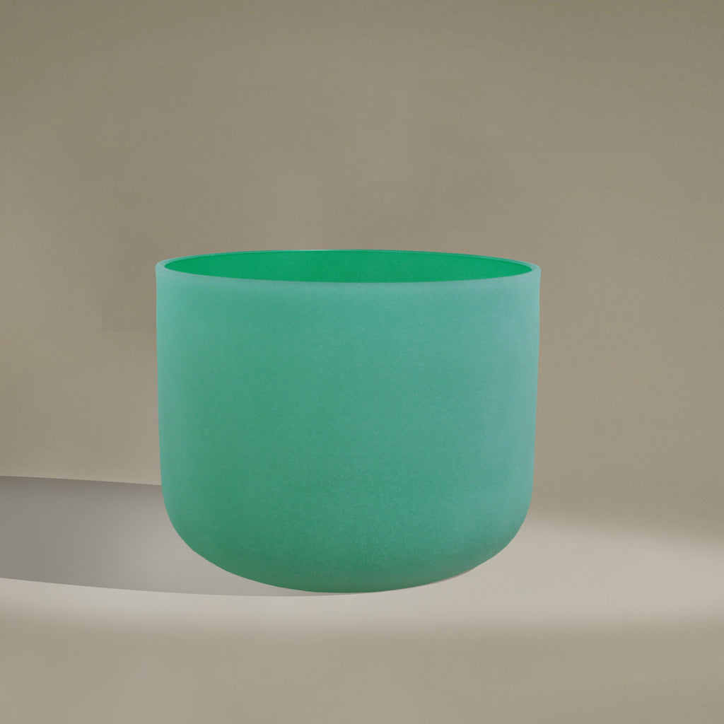 10inch Perfect Pitch Crystal Singing Bowl Green F Note Heart Chakra - FMTY