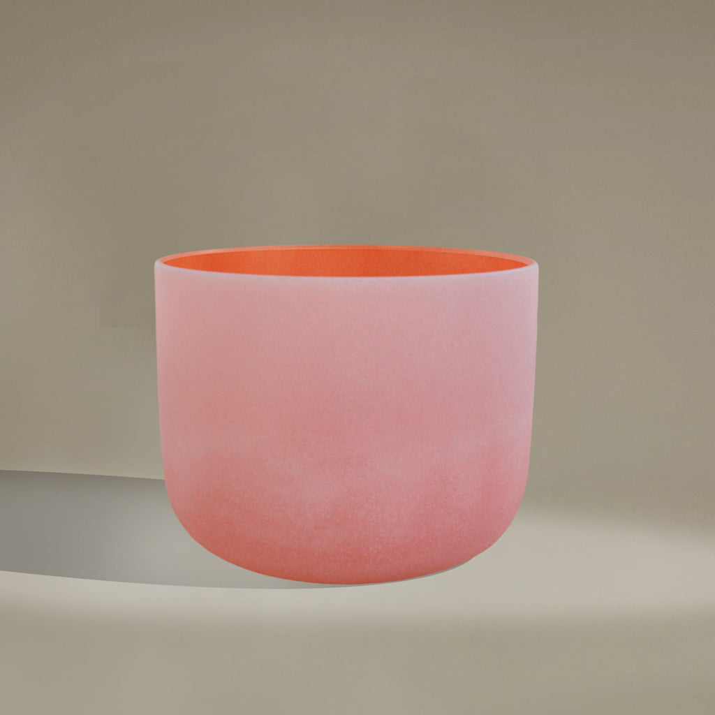 10inch Perfect Pitch Crystal Singing Bowl Orange D Note Sacral Chakra - FMTY