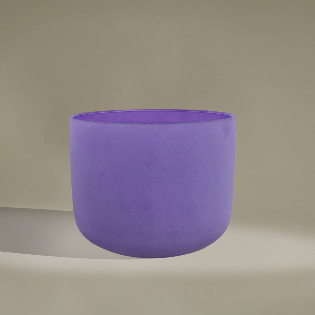 10inch Perfect Pitch Crystal Singing Bowl Purple B Note Crown Chakra - FMTY