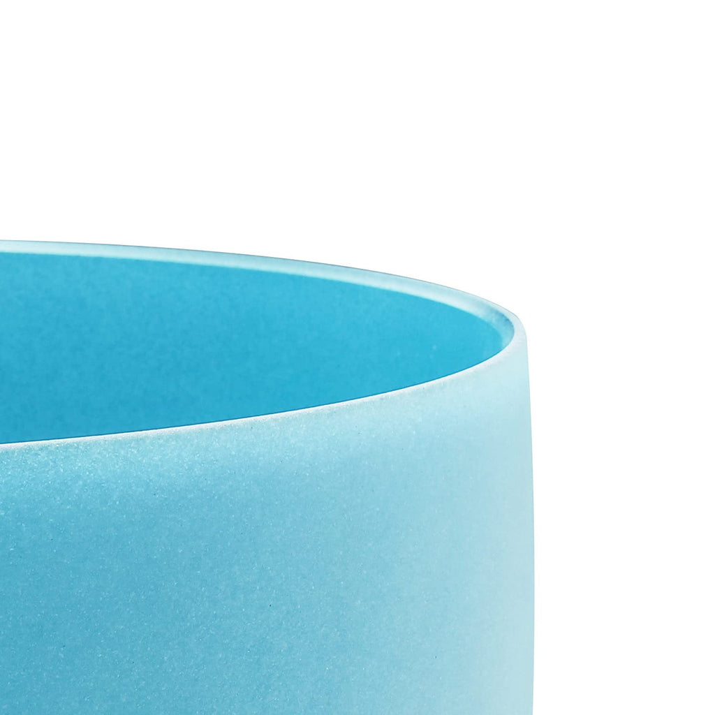 10inch Perfect Pitch Crystal Singing Bowls set prefect pitch(±10HZ) Green(Heart)+ Blue(Throat) with Carrying Bag - FMTY