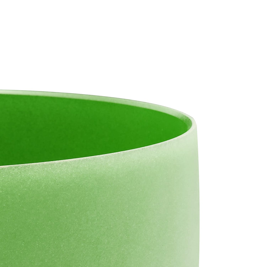 10inch Perfect Pitch Crystal Singing Bowls set prefect pitch(±10HZ) Green(Heart)+ Blue(Throat) with Carrying Bag - FMTY