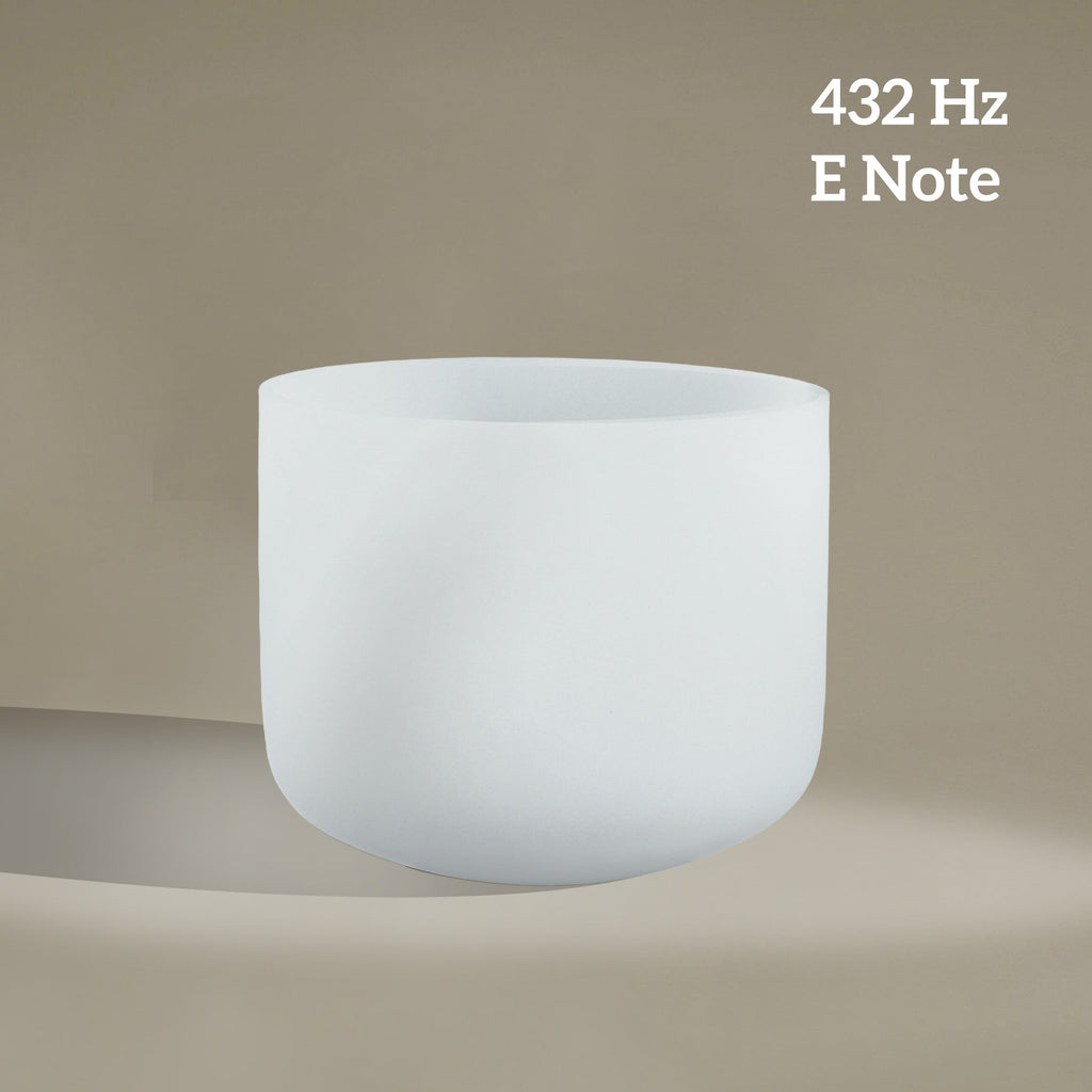 11" Clear Crystal Singing Bowl – 432Hz E Note | Solar Plexus Chakra - FMTY