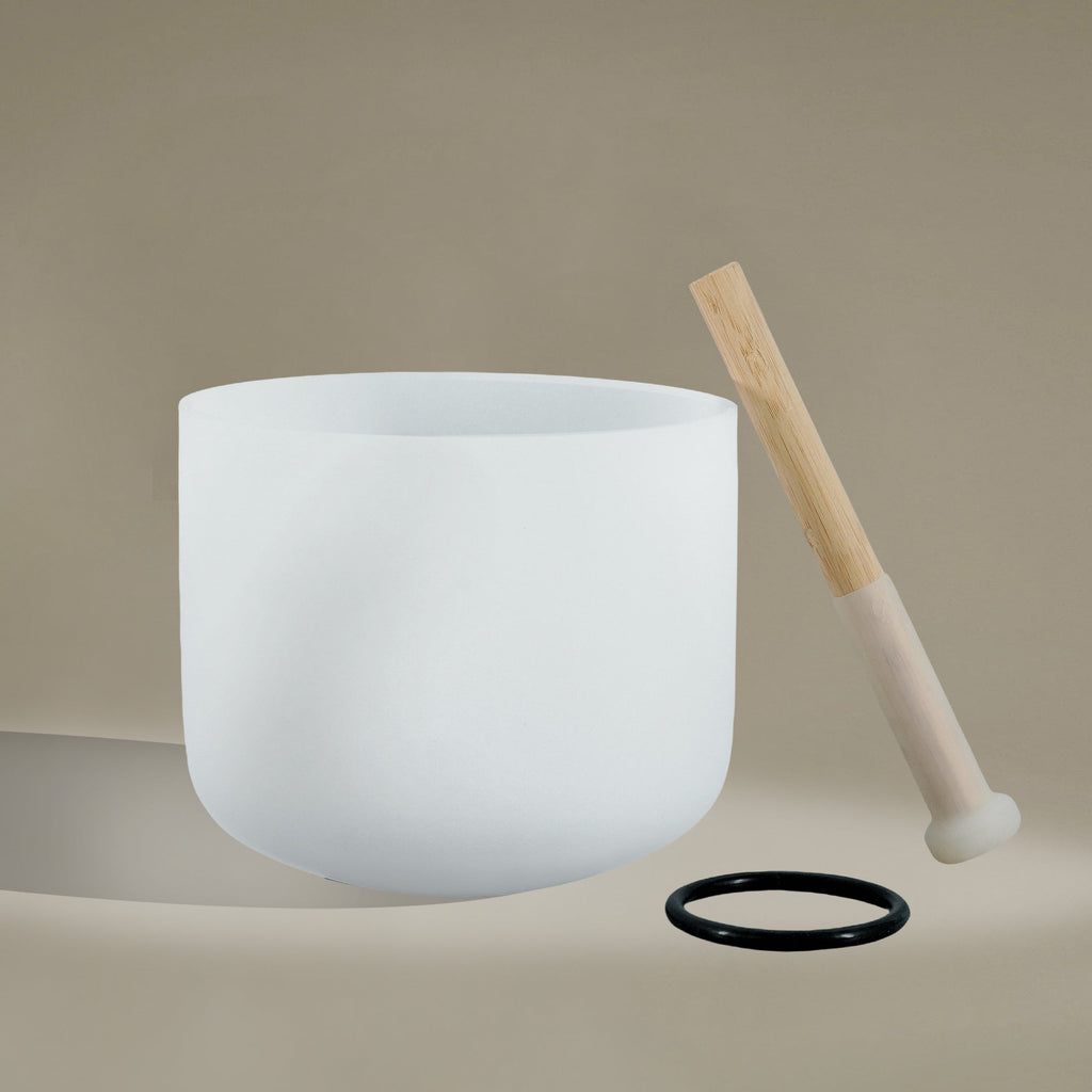 12" Clear Crystal Singing Bowl – 440Hz G Note | Throat Chakra - FMTY