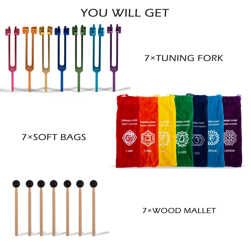 Chakra Tuning Fork Set – 7 Healing Frequencies - FMTY