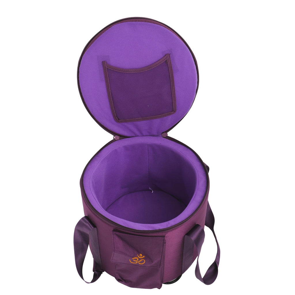 Crystal Singing Bowls Travel Carrier Bag 14inch Purple Color - FMTY
