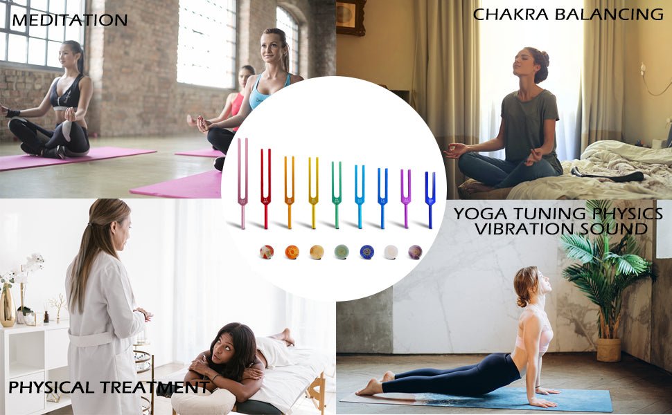 Tuning Fork for healing 9 chakras sets for meditation - FMTY